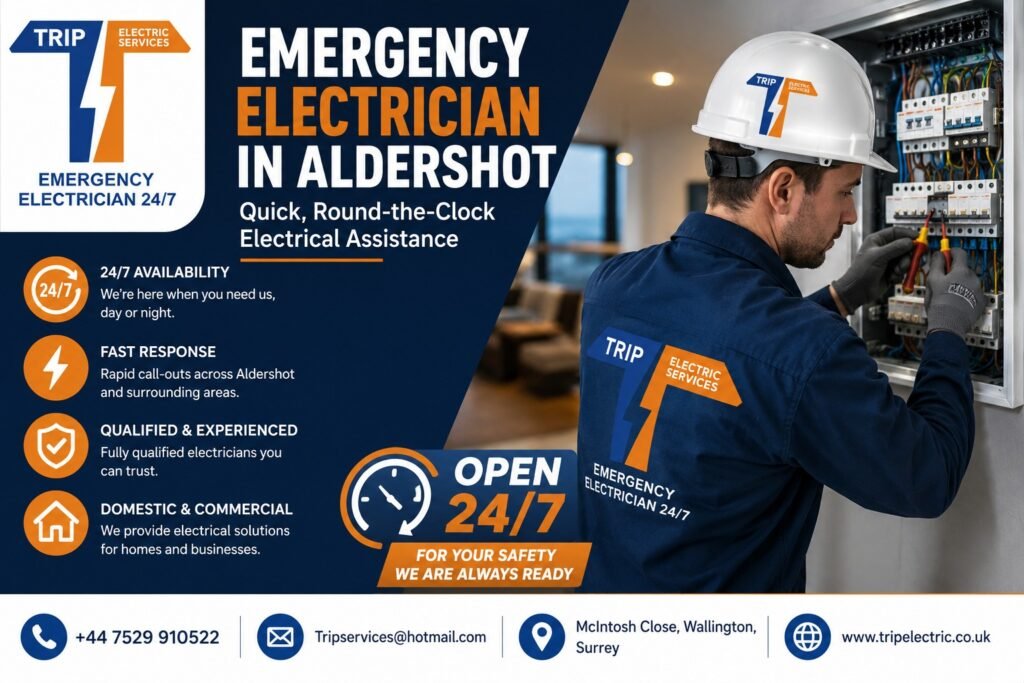 Emergency Electrician in Aldershot: Quick, Round-the-Clock Electrical Assistance