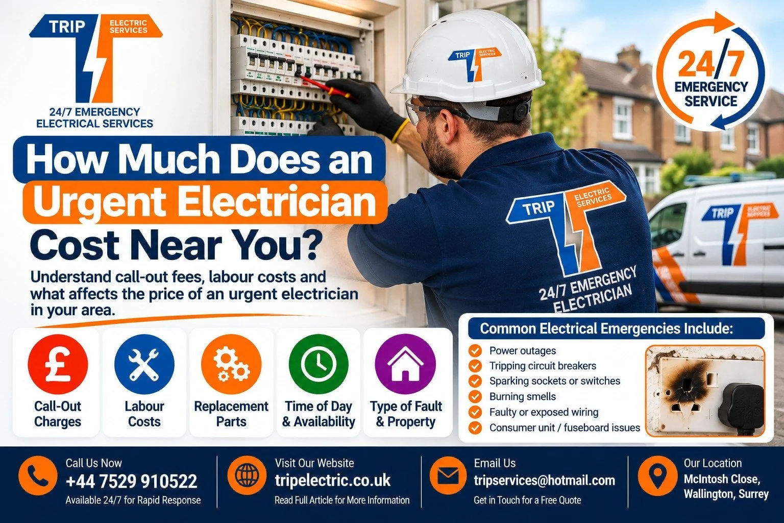 How Much Does an Urgent Electrician Cost Near You?
